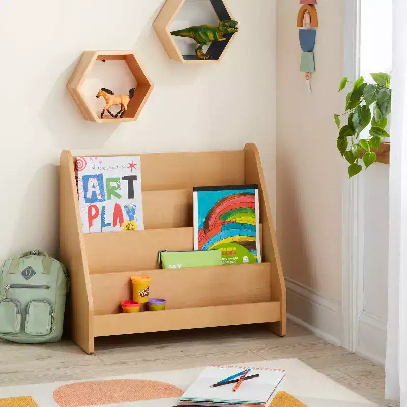 Bibliothèque pour enfants en bois naturel - Pillowfort™