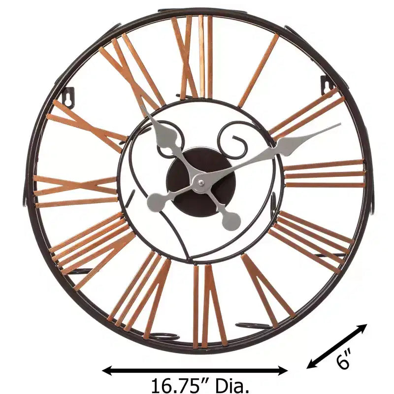 Porte-bouteilles mural en forme d'horloge avec support à verres - Étagère unique pour champagne, vin blanc et vin rouge avec 4 porte-verres