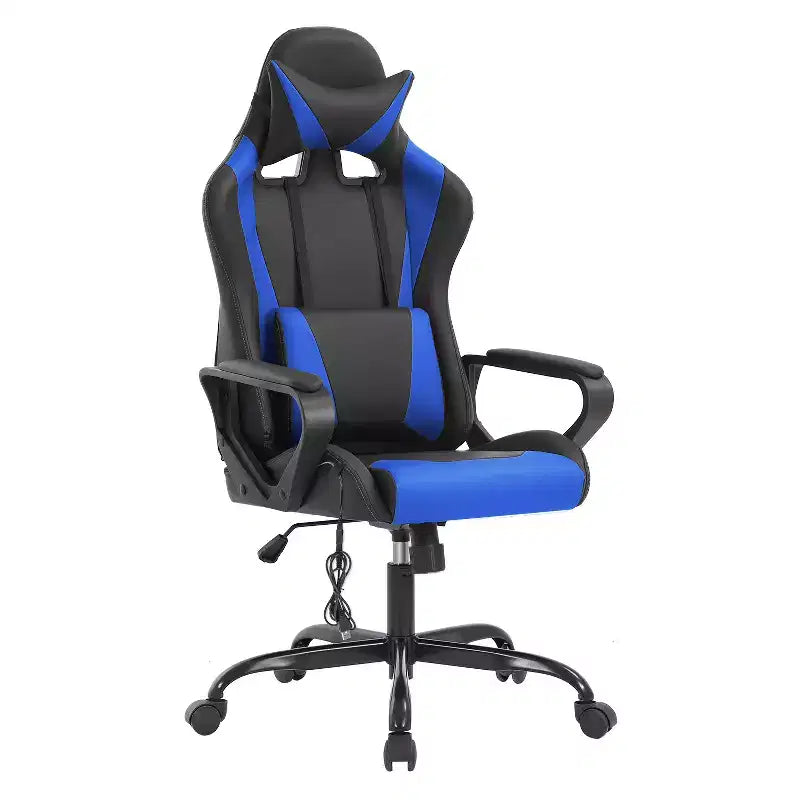 Chaise de bureau Gaming Chiar confortable et élégante avec fonction massage, support lombaire réglable, pivotement à 360 degrés et roulettes fluides