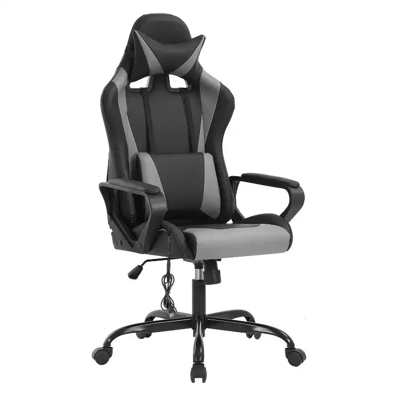 Chaise de bureau Gaming Chiar confortable et élégante avec fonction massage, support lombaire réglable, pivotement à 360 degrés et roulettes fluides