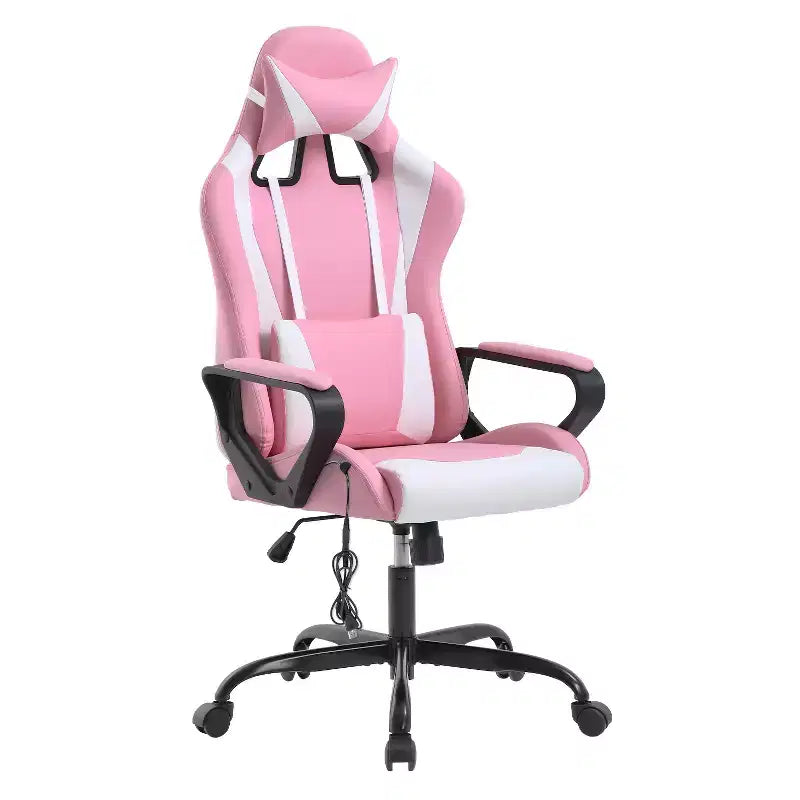Chaise de bureau Gaming Chiar confortable et élégante avec fonction massage, support lombaire réglable, pivotement à 360 degrés et roulettes fluides