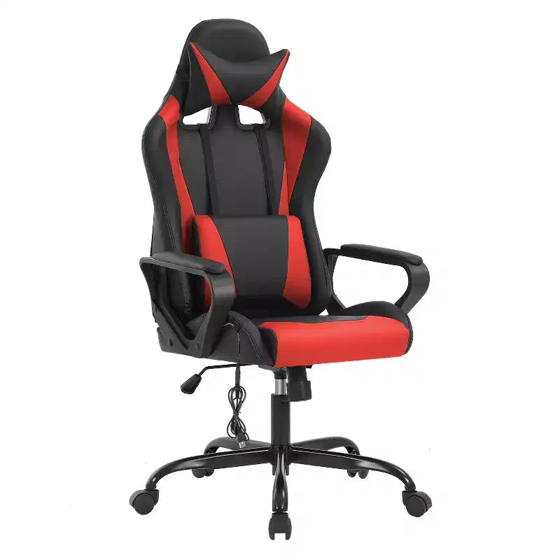 Chaise de bureau Gaming Chiar confortable et élégante avec fonction massage, support lombaire réglable, pivotement à 360 degrés et roulettes fluides