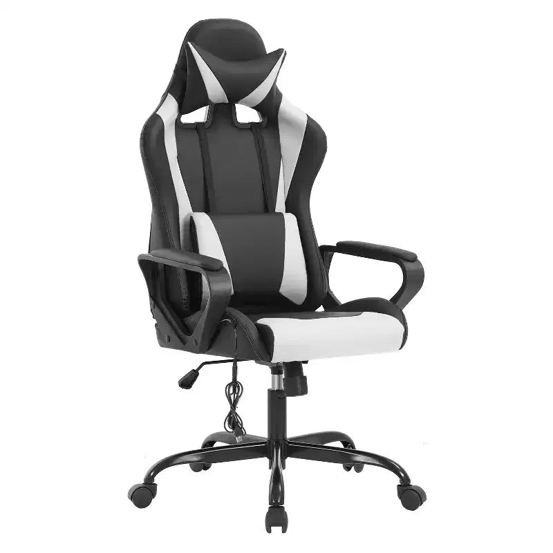 Chaise de bureau Gaming Chiar confortable et élégante avec fonction massage, support lombaire réglable, pivotement à 360 degrés et roulettes fluides
