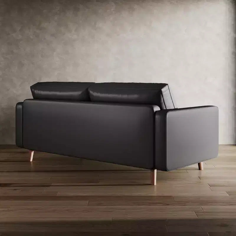 Canapé Loveseat en Faux Cuir 70", Canapé 3 Places Moderne du Milieu du Siècle pour Petits Espaces, Salon d'Appartement