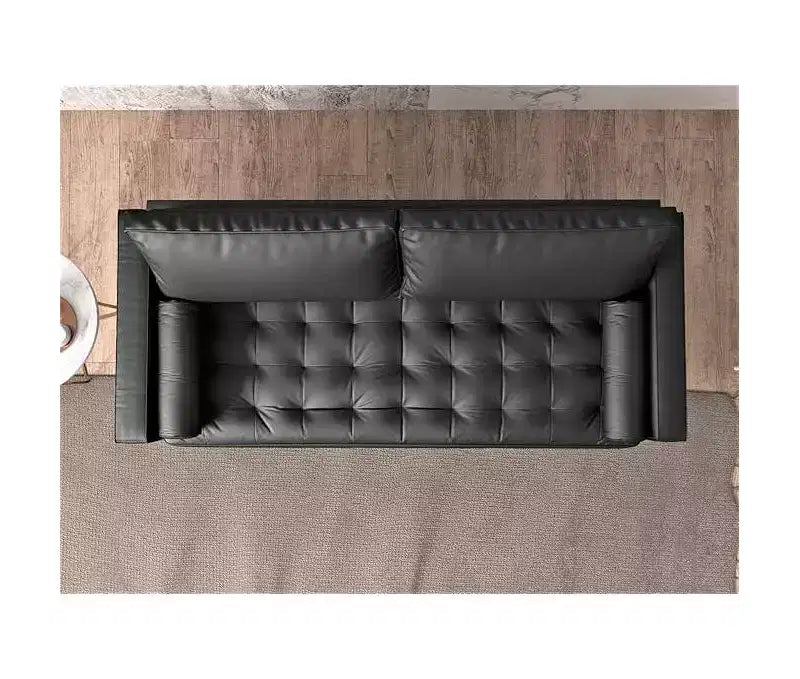 Canapé Loveseat en Faux Cuir 70", Canapé 3 Places Moderne du Milieu du Siècle pour Petits Espaces, Salon d'Appartement