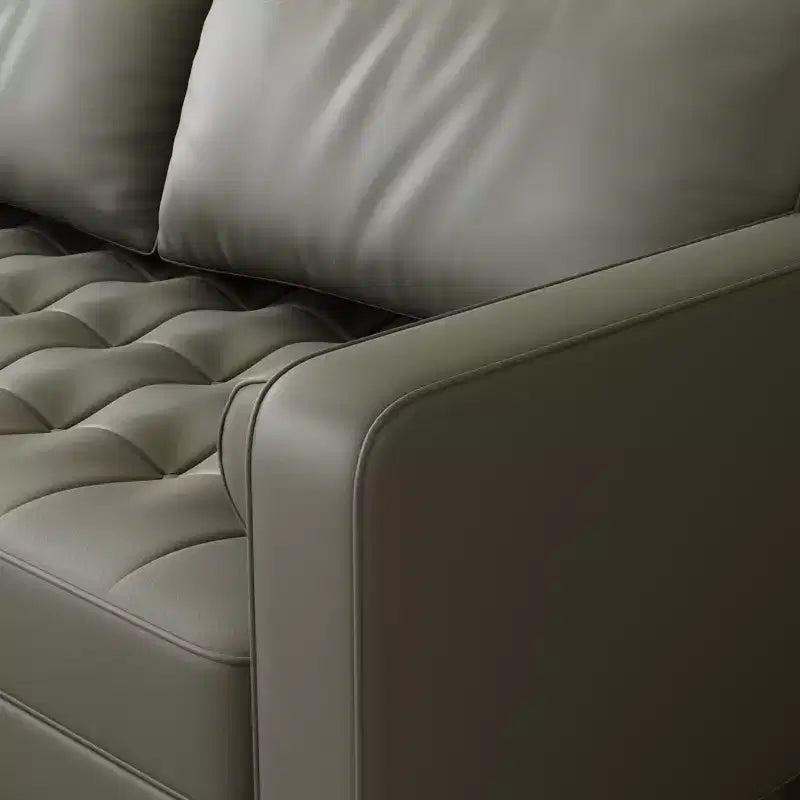 Canapé Loveseat en Faux Cuir 70", Canapé 3 Places Moderne du Milieu du Siècle pour Petits Espaces, Salon d'Appartement
