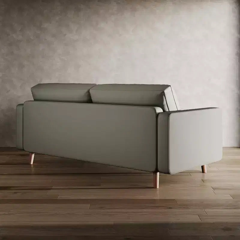 Canapé Loveseat en Faux Cuir 70", Canapé 3 Places Moderne du Milieu du Siècle pour Petits Espaces, Salon d'Appartement