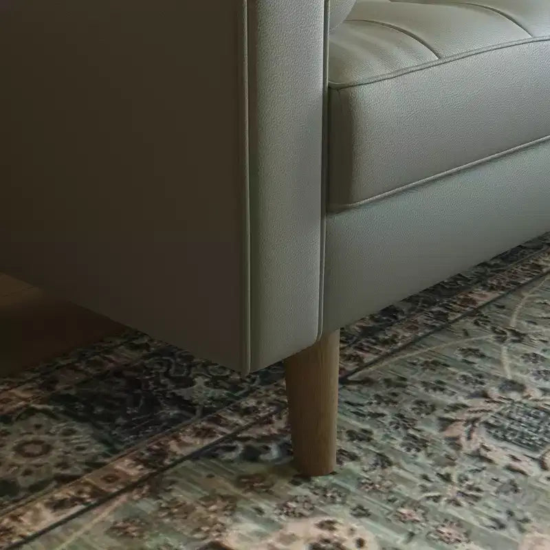 Canapé Loveseat en Faux Cuir 70", Canapé 3 Places Moderne du Milieu du Siècle pour Petits Espaces, Salon d'Appartement
