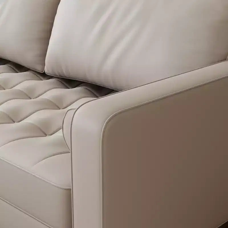Canapé Loveseat en Faux Cuir 70", Canapé 3 Places Moderne du Milieu du Siècle pour Petits Espaces, Salon d'Appartement