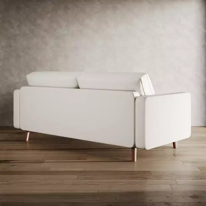 Canapé Loveseat en Faux Cuir 70", Canapé 3 Places Moderne du Milieu du Siècle pour Petits Espaces, Salon d'Appartement