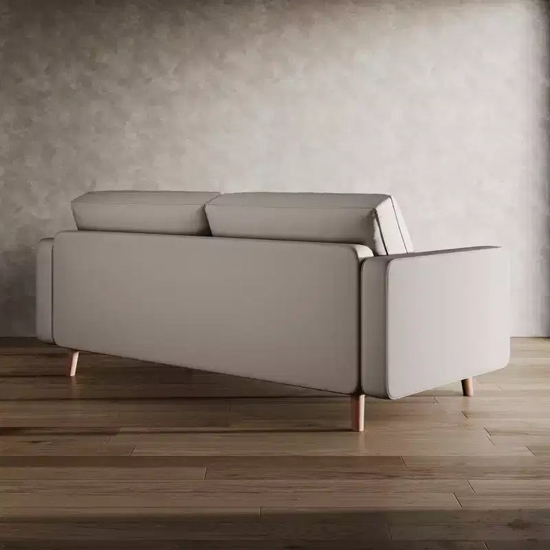 Canapé Loveseat en Faux Cuir 70", Canapé 3 Places Moderne du Milieu du Siècle pour Petits Espaces, Salon d'Appartement