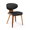 Upholstered Dining Side Chairs Set of 2, Black