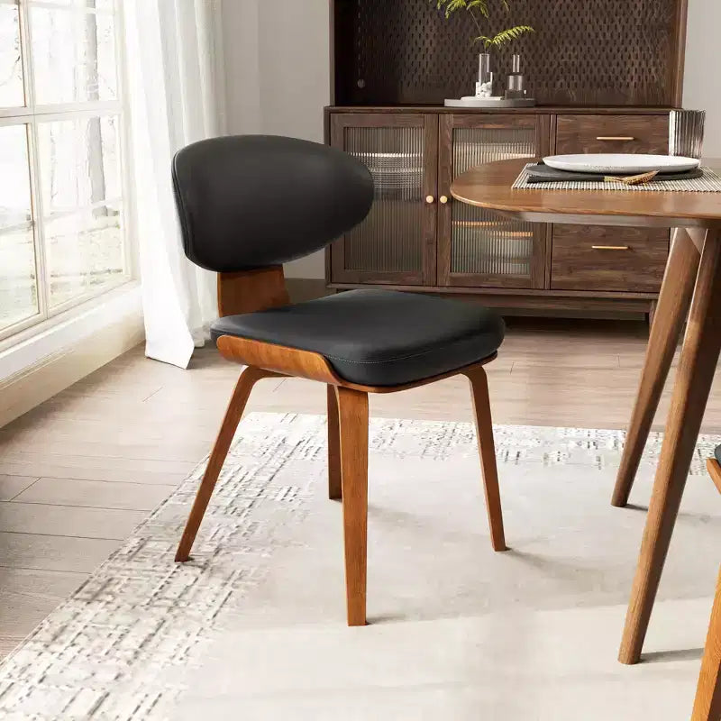 Chaises de salle à manger rembourrées (lot de 2), noir