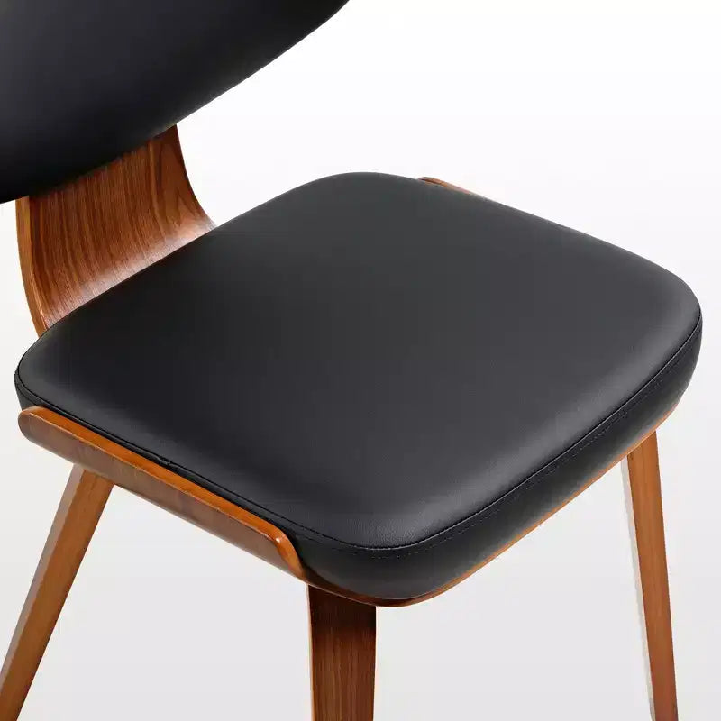 Chaises de salle à manger rembourrées (lot de 2), noir