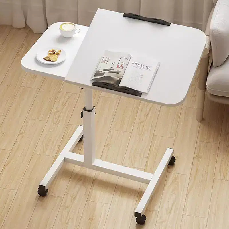 Table de lit réglable en hauteur, avec roulettes antidérapantes pour salon, chambre à coucher, hôpital