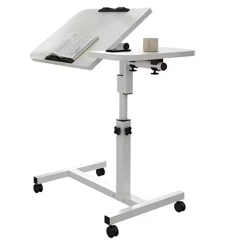 Table de lit réglable en hauteur, avec roulettes antidérapantes pour salon, chambre à coucher, hôpital
