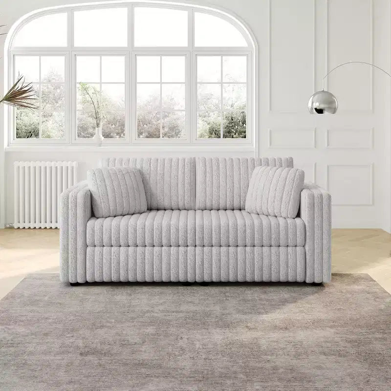 TUYOHW 75.6 Inch Modern 2-Seater Sofa with 2 Pillows for Living Room,Apartment,Office