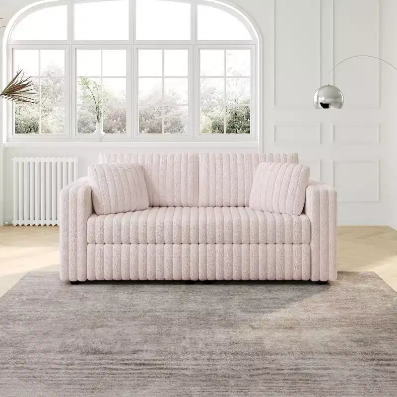 Canapé moderne 2 places de 192 cm avec 2 coussins pour salon, appartement, bureau
