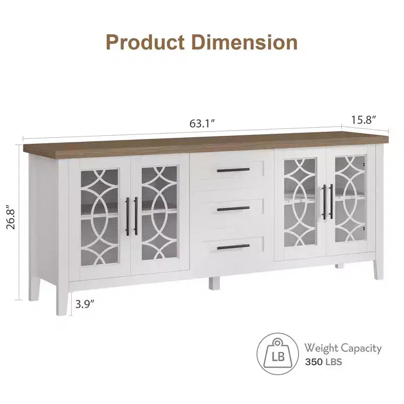 Meuble TV avec tiroirs de rangement, Meuble TV, Table console TV pour salon/chambre à coucher, Armoire de rangement