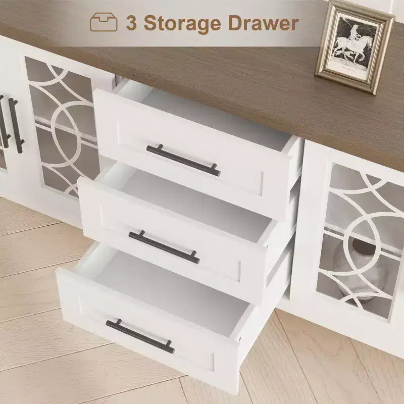 Meuble TV avec tiroirs de rangement, Meuble TV, Table console TV pour salon/chambre à coucher, Armoire de rangement