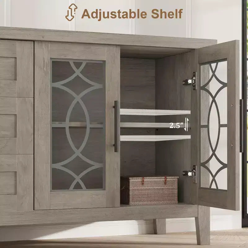 Meuble TV avec tiroirs de rangement, Meuble TV, Table console TV pour salon/chambre à coucher, Armoire de rangement