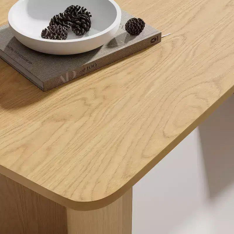 Table de salle à manger rustique en bois massif naturel 67 x 33,5 avec pieds en V et plateau carré en bois pour salles à manger modernes et réunions de famille